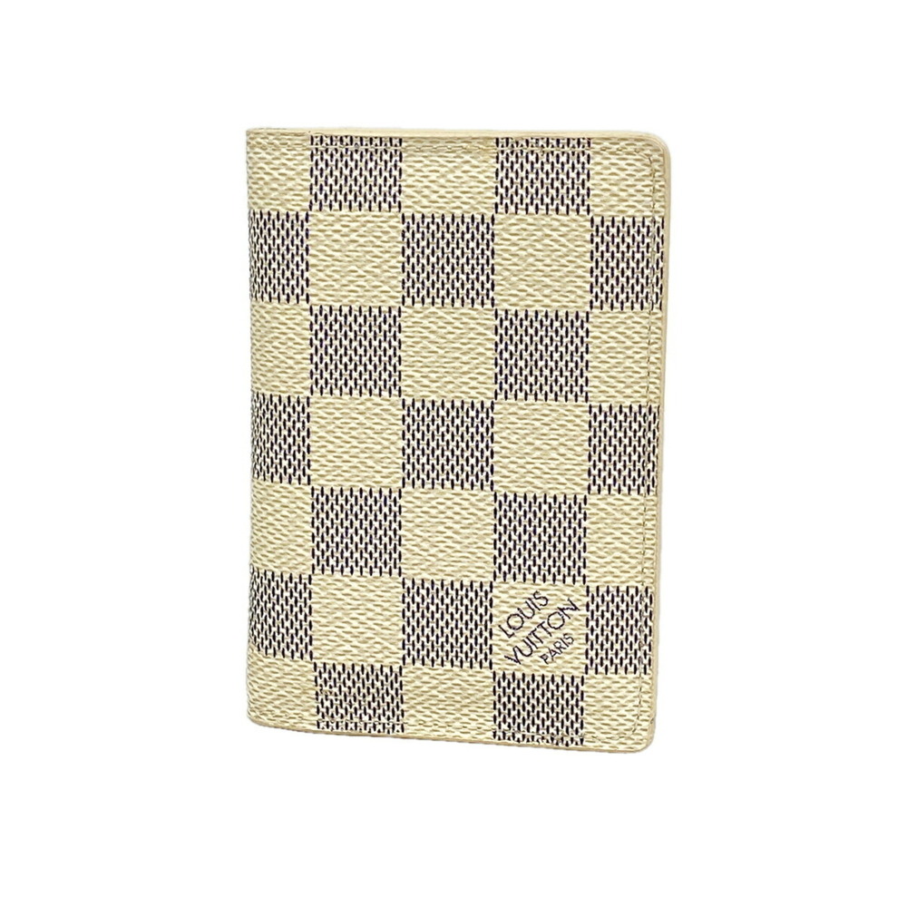 Louis Vuitton Damier Azur Pocket Organizer Card Case N63144 White (Women's)
